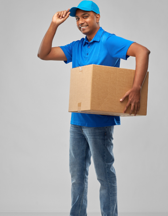 Person Holding A Corrugated Box